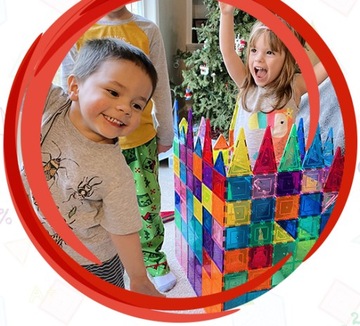 Образовательные строительные магнитные блоки.