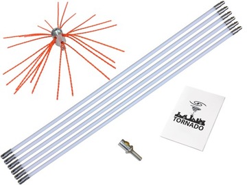 HANSA TORNADO ZESTAW 6m MECHANICZNE CZYSZCZENIE OD DOŁU KOMINA Ø50 - Ø450mm