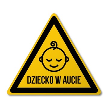 Naklejka ostrzegawcza Dziecko w SAMOCHODZIE 10cm