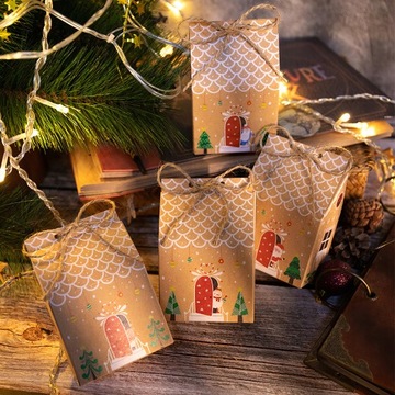 АДВЕНТ-КАЛЕНДАРЬ РОЖДЕСТВЕНСКИЕ ДОМА 24 шт. РОЖДЕСТВЕНСКИЕ УКРАШЕНИЯ ДЛЯ ДЕТЕЙ Своими руками