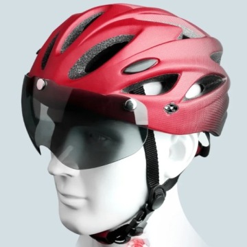 ВЕЛОСИПЕДНЫЙ ШЛЕМ Регулируемый M L XL для мужского и женского велосипеда со СТЕКЛО + СВЕТОДИОДНАЯ ЛАМПА