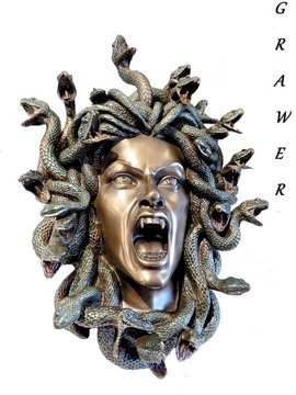 МИФИЧЕСКАЯ НАСТЕННАЯ МАСКА ДЖЕДДУСА ГОРГОНЫ УЖАС v