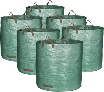 WOREK OGRODOWY SKŁADANY Z UCHWYTAMI 6X 500L