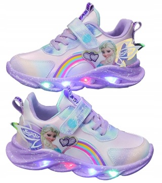 Sneakers Elsa LED Buty świecące dzieci Roz 22-37