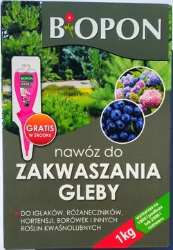 NAWÓZ DO ZAKWASZANIA GLEBY ZAKWASZACZ BIOPON 1kg