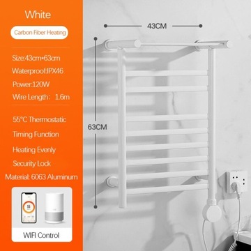 Styl biały-63 cm-WIFI Prawidłowy Termostatyczny wy