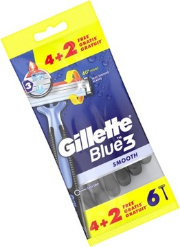 Maszynki do golenia 4+2 gratis GILLETTE Blue 3 Smooth