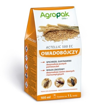 ACTELLIC 100ml ZBOŻOWY TROJSZYK AGROPAK DEZYNFEKCJA WOŁEK