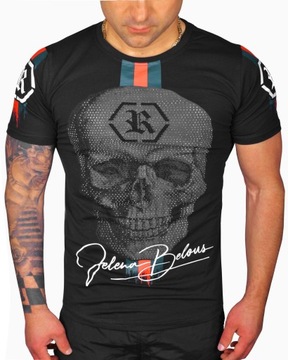 T-SHIRT MĘSKI LOGOWANY KOSZULKA ELASTYCZNA JAKOŚĆ