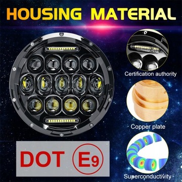 КОМПЛЕКТ ФАР МОТОЦИКЛ ПЕРЕДНИЙ ФОНАРЬ LED 7IN