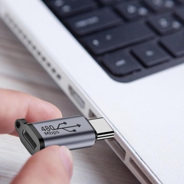 ADAPTER PRZEJŚCIÓWKA KABLA DO IPHONE IPAD LIGHTNING DO USB-C 480MBPS 18W V8