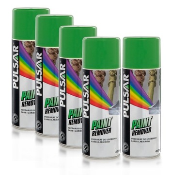 PAINT REMOVER PULSAR ŚRODEK DO USUWANIA LAKIERU FARB SPRAY 400 ml x5