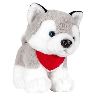 MASKOTKA PLUSZAK MIŚ PIESEK HUSKY LOGO NADRUK