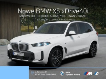 BMW X5 G05 SUV Facelifting 3.0 40i 381KM 2026 BMW X5 xDrive40i 381 KM mHEV - Gotowy do Odbioru - Kamera 360 - Hak 3.0