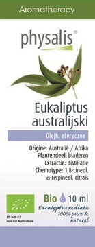 OLEJEK ETERYCZNY EUKALIPTUS AUSTRALIJSKI (EUCALYPTUS RADIATA) BIO 10 ml