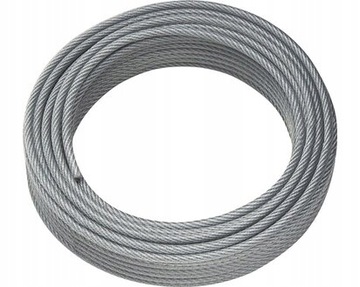 20mb Lina Stalowa PCV 4mm Linka Oplocie Super
