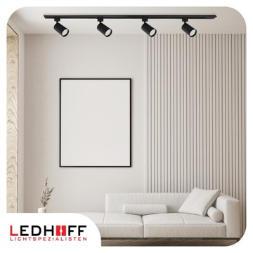 Трековый светильник Комплект ленты 2м + 1м 5х светильник GU10 ЧЕРНЫЙ трек