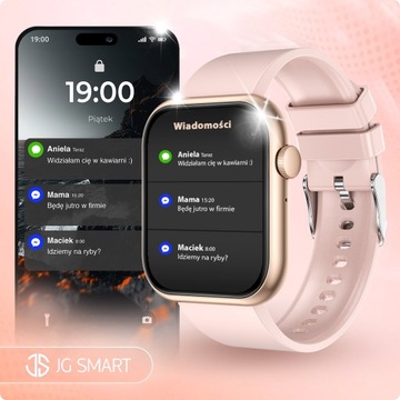 ЖЕНСКИЕ СМАРТЧАСЫ ЧАСЫ ЗВОНКИ СМС СПОРТ ЗДОРОВЬЕ ЗОЛОТОЕ МЕНЮ PL + 4 РЕМЕШКА