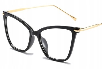 Женские золотые очки Cat, прозрачные очки, Женский компьютерный ФИЛЬТР, Черный