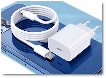 SZYBKA ŁADOWARKA KABEL IPHONE 16 15 USB-C 20W