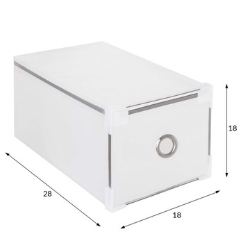 ЯЩИК-КОНТЕЙНЕР ДЛЯ ОБУВИ ВЫДВИЖНОЙ ДЛЯ ОБУВИ В ГАРДЕРОБ 28х18х18 см