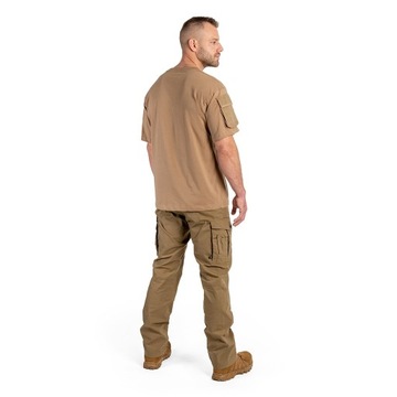 Koszulka T-shirt taktyczna Mil-Tec Tactical z kieszeniami - Coyote M