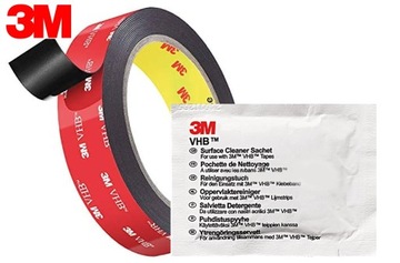 3M VHB 5930 NAJMOCNIEJSZA taśma 19mmx3m+3M czyścik