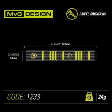 OUTLET Дартс Дартс Дарт Винмау MvG AMBITION Сталь 24г