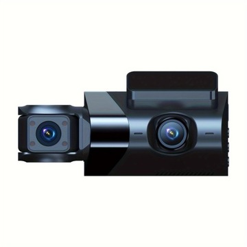 Dash Cam 1080P 3-канальная видеорегистратор спереди сзади внутри, автомобильная камера для