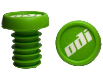 Zatyczki kierownicy ODI Grips końcówki korki BMX End Plug zielone 2 sztuki