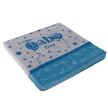 20 szt. Jednorazowe serwetki Baby Boy Serwetki Baby Shower Party Tableware