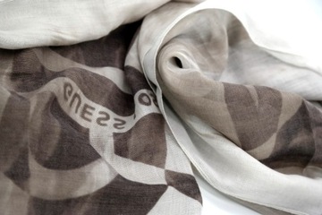 Шарф мужской GUESS коричнево-бежевый в полоску SZGS05