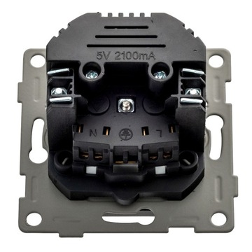 Розетка СТЕКЛЯННАЯ одинарная FI60 CONTACT с PIN-кодом для БЕЛЫХ рамок + USB C