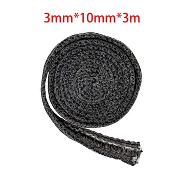 Samoprzylepna taśma uszczelniająca do szyby pieca, płaskie drzwiczki pieca 3 mm x 10 mm x 300 cm