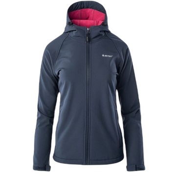 KURTKA PRZEJŚCIOWA DAMSKA PRZECIWDESZCZOWA SOFTSHELL HI-TEC NETI KAPTUR S