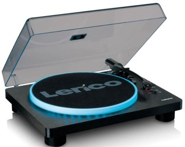 Gramofon Lenco LS-50 LED USB AUX GŁOŚNIKI DREWNO