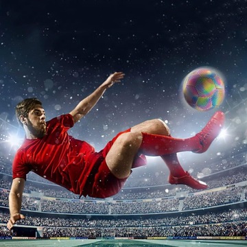 СВЕТООТРАЖАЮЩИЙ МЯЧ ДЛЯ ФУТБОЛА, СВЕТЯЩИЙСЯ В ТЕМНОТЕ, РАЗМЕР 5, ДЛЯ НОЧНЫХ ТРЕНИРОВОК