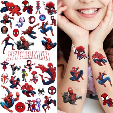 TATUAŻE ZMYWALNE SPIDERMAN WIELE WZORÓW JAKOŚĆ
