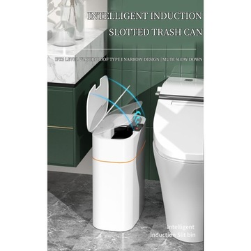 УМНЫЙ МУСОРНЫЙ БОР С КРЫШКОЙ БОЛЬШОЙ ЕМКОСТЬЮ 16 Л ДЛЯ ДОМАШНЕГО ОФИСА