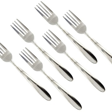 KOMPLET ZESTAW WIDELCÓW OBIADOWYCH STOŁOWYCH SZTUĆCE WIDELEC 6 szt