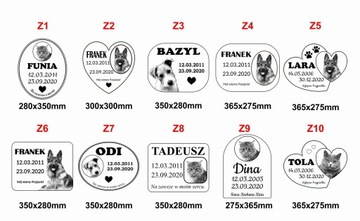 Tabliczka nagrobna dla psa kota ze zdjęciem duża