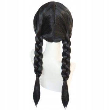 КОСТЮМНЫЙ КОМПЛЕКТ ПЛАТЬЕ ПАРИК СРЕДА АДДАМС 8-10 ЛЕТ РАЗМЕР L 124-134