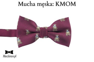 Элегантный мужской комплект из подтяжек и галстука-бабочки бордового цвета. УЗОРЫ НА ВЫБОР.
