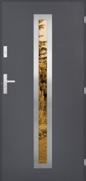 POLSKIE DRZWI ZEWNĘTRZNE INOX SSIG 55MM 90CM