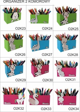 DUŻY przybornik na kredki, 100% DREWNO, MINNIE