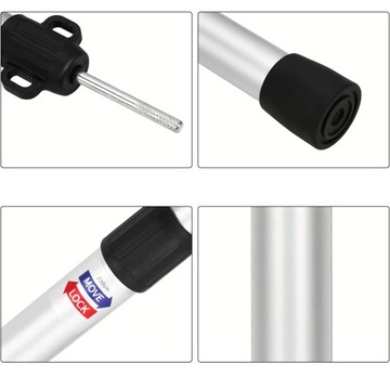 2X DRĄŻEK TELESKOPOWY DO ŻAGLA PRZECIWSŁONECZNEGO KIJ DO NAMIOTU ALUMINIOWY