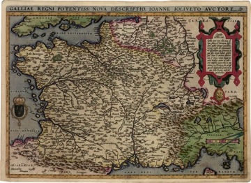 FRANCJA Mapa 30x40cm 1592r. M11