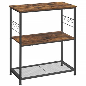 Szafka WYSPA KUCHENNA, REGAŁ, RUSTYKALNY BRĄZ, W STYLU LOFT