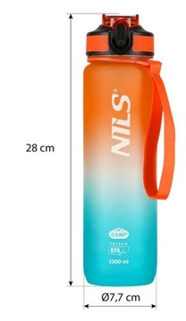 Туристическая бутылка для воды SPORTY Tritan 1000мл NILS