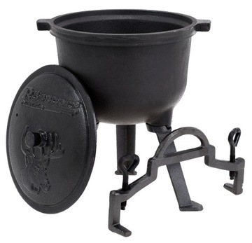 ЧУГУННЫЙ ШАФТ 5 Л, Венгерский Охотничий Кастрюля для Пирогов, КАМИН-ГРИЛЬ